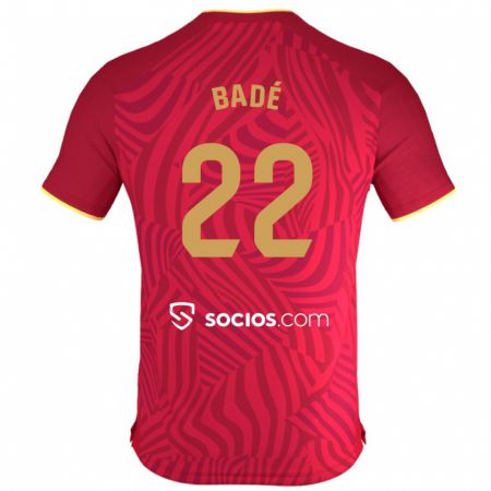 Kandiny Bambino Maglia Loïc Badé #22 Rosso Kit Gara Away 2023/24 Maglietta