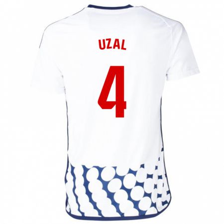 Kandiny Bambino Maglia Yeray Uzal #4 Bianco Kit Gara Away 2023/24 Maglietta