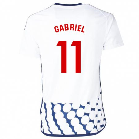 Kandiny Bambino Maglia Sergio Gabriel #11 Bianco Kit Gara Away 2023/24 Maglietta