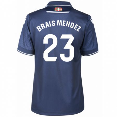 Kandiny Kinder Brais Méndez #23 Marine Auswärtstrikot Trikot 2023/24 T-Shirt Österreich