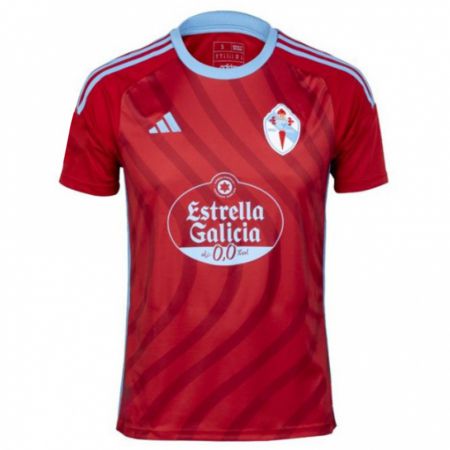 Kandiny Bambino Maglia Anastasios Douvikas #12 Rosso Kit Gara Away 2023/24 Maglietta