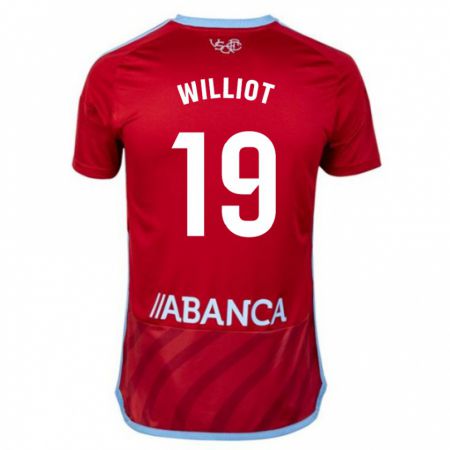 Kandiny Bambino Maglia Williot Swedberg #19 Rosso Kit Gara Away 2023/24 Maglietta