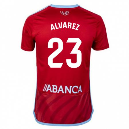 Kandiny Bambino Maglia Hugo Álvarez #23 Rosso Kit Gara Away 2023/24 Maglietta