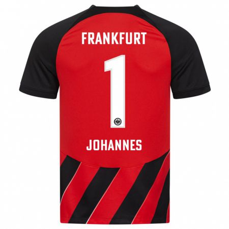 Kandiny Herren Stina Johannes #1 Rot Schwarz Heimtrikot Trikot 2023/24 T-Shirt Österreich