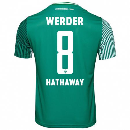 Kandiny Uomo Maglia Max Hathaway #8 Verde Kit Gara Home 2023/24 Maglietta