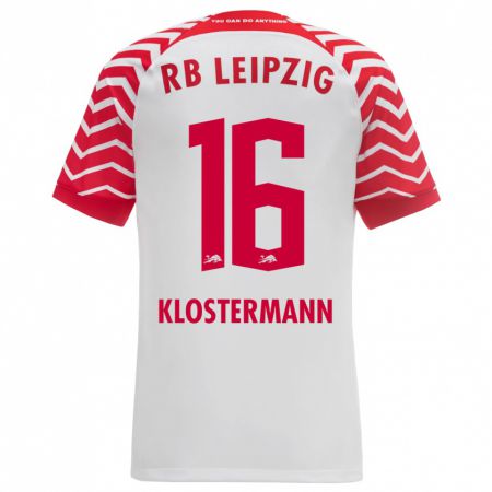 Kandiny Heren Lukas Klostermann #16 Wit Thuisshirt Thuistenue 2023/24 T-Shirt België