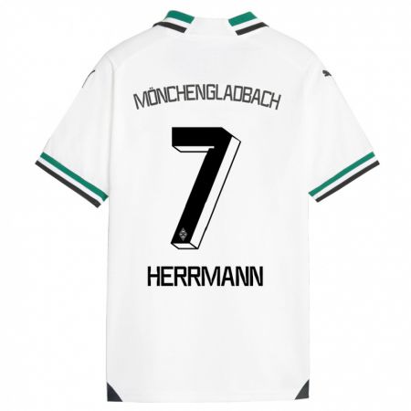 Kandiny Uomo Maglia Patrick Herrmann #7 Bianco Verde Kit Gara Home 2023/24 Maglietta