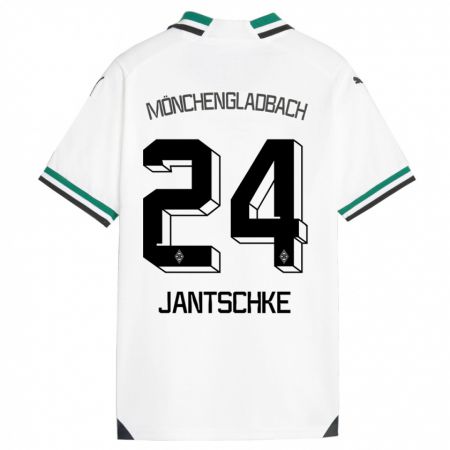 Kandiny Uomo Maglia Tony Jantschke #24 Bianco Verde Kit Gara Home 2023/24 Maglietta