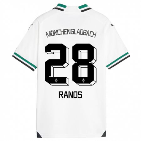 Kandiny Uomo Maglia Grant-Leon Ranos #28 Bianco Verde Kit Gara Home 2023/24 Maglietta