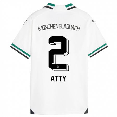 Kandiny Uomo Maglia Yassir Atty #2 Bianco Verde Kit Gara Home 2023/24 Maglietta