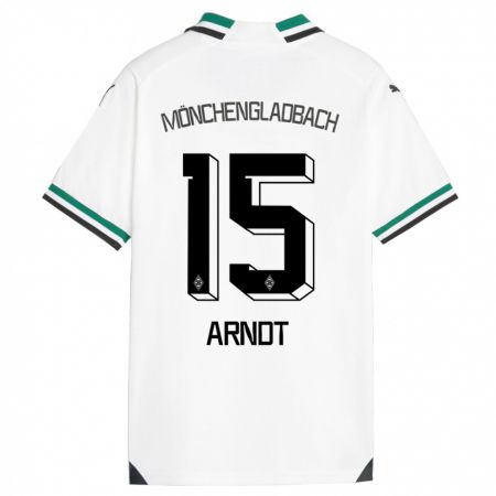 Kandiny Uomo Maglia Leo Arndt #15 Bianco Verde Kit Gara Home 2023/24 Maglietta