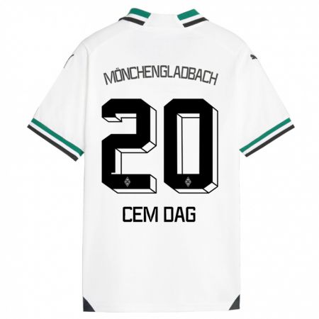 Kandiny Uomo Maglia Cem Dag #20 Bianco Verde Kit Gara Home 2023/24 Maglietta