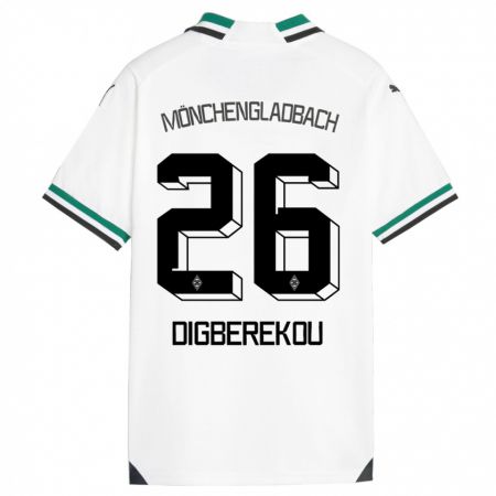 Kandiny Heren Ibrahim Digberekou #26 Wit Groen Thuisshirt Thuistenue 2023/24 T-Shirt België