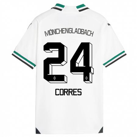 Kandiny Uomo Maglia Carolin Corres #24 Bianco Verde Kit Gara Home 2023/24 Maglietta