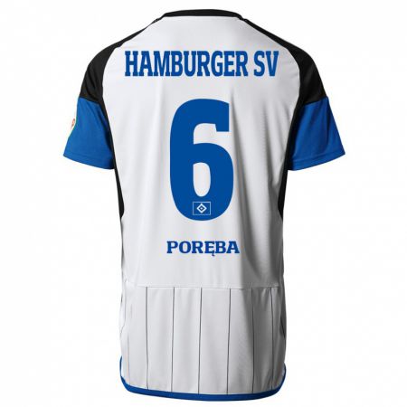 Kandiny Heren Lukasz Poreba #6 Wit Thuisshirt Thuistenue 2023/24 T-Shirt België