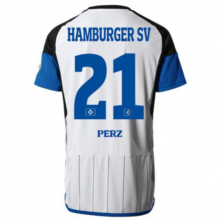 Kandiny Heren Marcel Perz #21 Wit Thuisshirt Thuistenue 2023/24 T-Shirt België