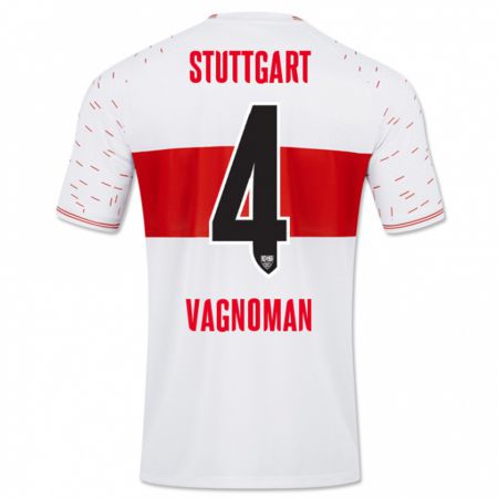 Kandiny Uomo Maglia Josha Vagnoman #4 Bianco Kit Gara Home 2023/24 Maglietta