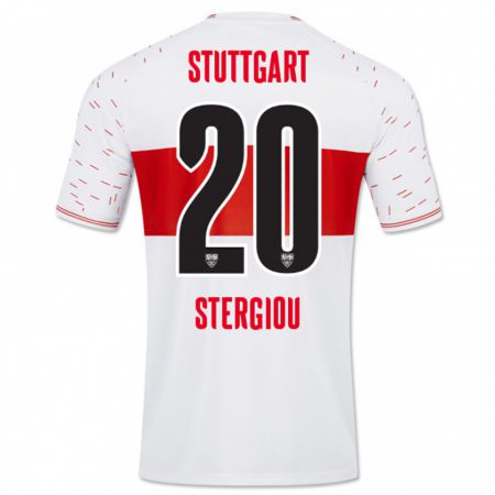 Kandiny Herren Leonidas Stergiou #20 Weiß Heimtrikot Trikot 2023/24 T-Shirt Österreich