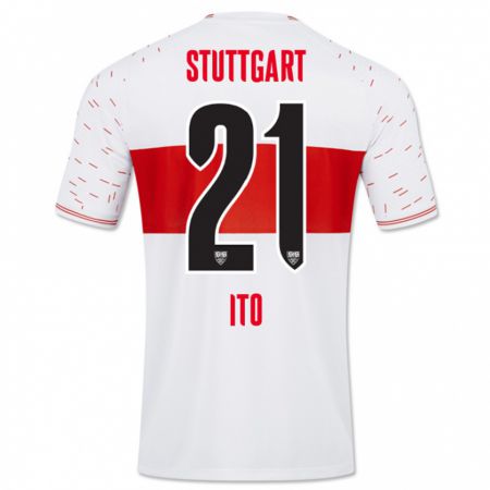 Kandiny Herren Hiroki Ito #21 Weiß Heimtrikot Trikot 2023/24 T-Shirt Österreich