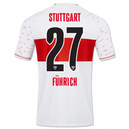 Kandiny Heren Chris Führich #27 Wit Thuisshirt Thuistenue 2023/24 T-Shirt België