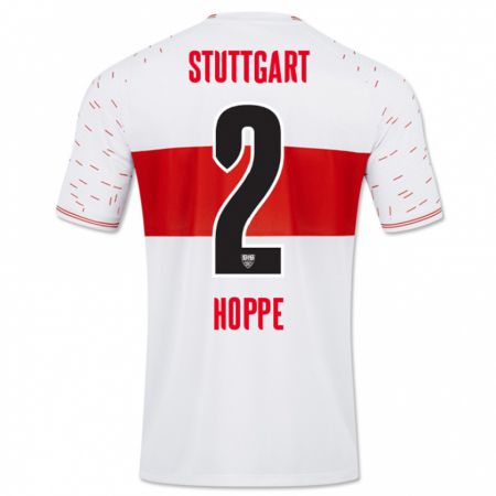 Kandiny Uomo Maglia Mattis Hoppe #2 Bianco Kit Gara Home 2023/24 Maglietta