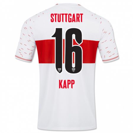 Kandiny Uomo Maglia Patrick Kapp #16 Bianco Kit Gara Home 2023/24 Maglietta