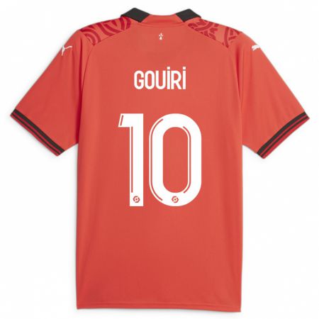 Kandiny Herren Amine Gouiri #10 Rot Heimtrikot Trikot 2023/24 T-Shirt Österreich