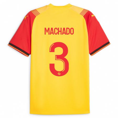 Kandiny Heren Deiver Machado #3 Geel Thuisshirt Thuistenue 2023/24 T-Shirt België