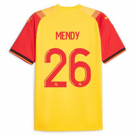 Kandiny Herren Nampalys Mendy #26 Gelb Heimtrikot Trikot 2023/24 T-Shirt Österreich