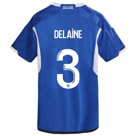 Kandiny Uomo Maglia Thomas Delaine #3 Blu Kit Gara Home 2023/24 Maglietta