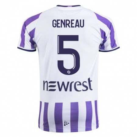 Kandiny Hombre Camiseta Denis Genreau #5 Blanco 1ª Equipación 2023/24 La Camisa