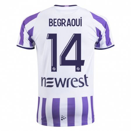 Kandiny Heren Yanis Begraoui #14 Wit Thuisshirt Thuistenue 2023/24 T-Shirt België