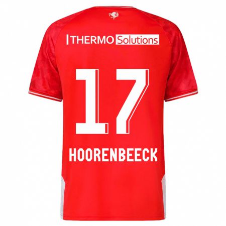 Kandiny Uomo Maglia Alec Van Hoorenbeeck #17 Rosso Kit Gara Home 2023/24 Maglietta