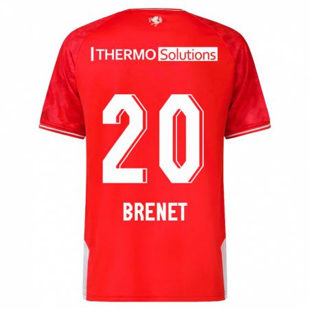 Kandiny Uomo Maglia Joshua Brenet #20 Rosso Kit Gara Home 2023/24 Maglietta