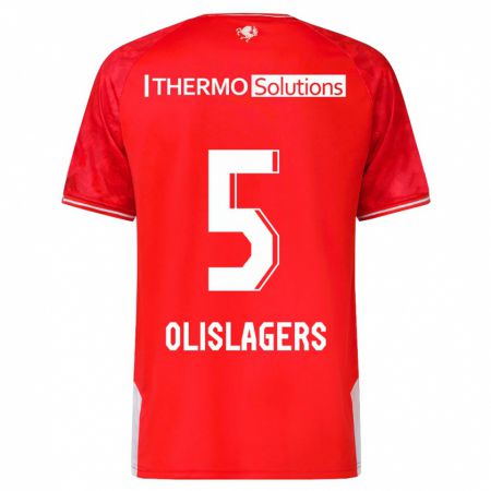 Kandiny Hombre Camiseta Marisa Olislagers #5 Rojo 1ª Equipación 2023/24 La Camisa