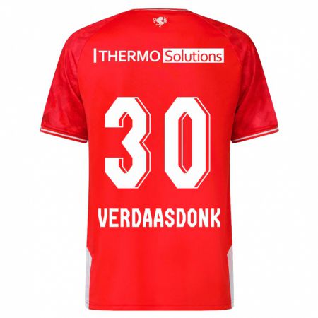 Kandiny Hombre Camiseta Suus Verdaasdonk #30 Rojo 1ª Equipación 2023/24 La Camisa