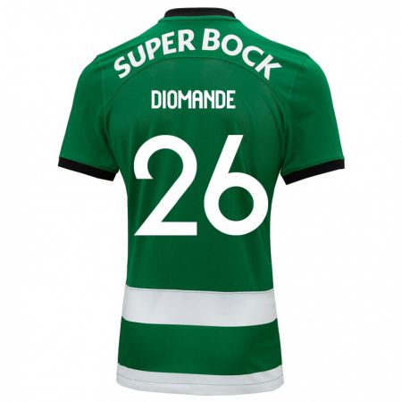 Kandiny Uomo Maglia Ousmane Diomande #26 Verde Kit Gara Home 2023/24 Maglietta