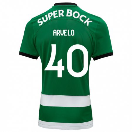 Kandiny Hombre Camiseta Adam Arvelo #40 Verde 1ª Equipación 2023/24 La Camisa