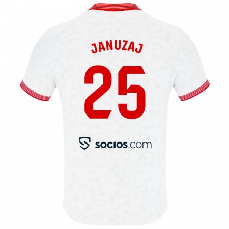 Kandiny Męski Adnan Januzaj #25 Biały Domowa Koszulka 2023/24 Koszulki Klubowe