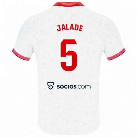 Kandiny Uomo Maglia Robert Jalade #5 Bianco Kit Gara Home 2023/24 Maglietta