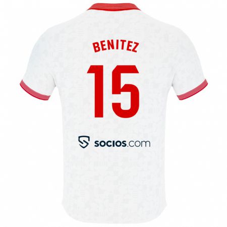 Kandiny Hombre Camiseta Emilio Benítez #15 Blanco 1ª Equipación 2023/24 La Camisa México