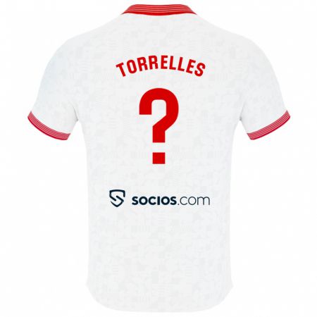 Kandiny Uomo Maglia Genís Torrelles #0 Bianco Kit Gara Home 2023/24 Maglietta