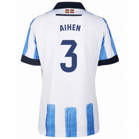 Kandiny Heren Aihen Muñoz #3 Blauw Wit Thuisshirt Thuistenue 2023/24 T-Shirt België