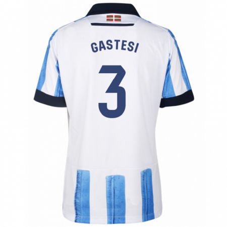 Kandiny Heren Gorka Gastesi #3 Blauw Wit Thuisshirt Thuistenue 2023/24 T-Shirt België