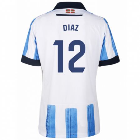 Kandiny Heren Ekain Díaz #12 Blauw Wit Thuisshirt Thuistenue 2023/24 T-Shirt België