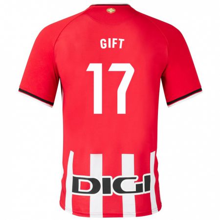 Kandiny Hombre Camiseta Elijah Gift #17 Rojo 1ª Equipación 2023/24 La Camisa México