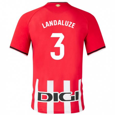 Kandiny Hombre Camiseta Naia Landaluze Marquínez #3 Rojo 1ª Equipación 2023/24 La Camisa México