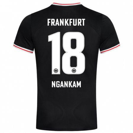 Kandiny Uomo Maglia Jessic Ngankam #18 Nero Kit Gara Away 2023/24 Maglietta