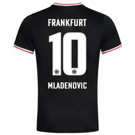 Kandiny Uomo Maglia Marko Mladenovic #10 Nero Kit Gara Away 2023/24 Maglietta