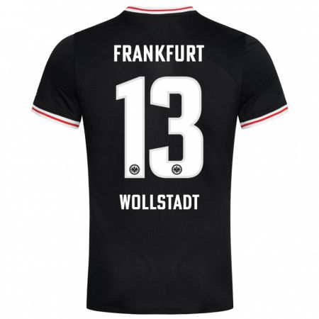 Kandiny Uomo Maglia Fabio Wollstadt #13 Nero Kit Gara Away 2023/24 Maglietta